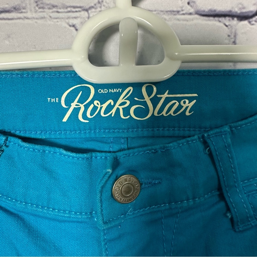 Old Navy Rockstar Turquoise Jeans - Picture 3 of 4